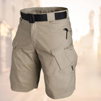 Men's Belted Knee-Length Cargo Shorts