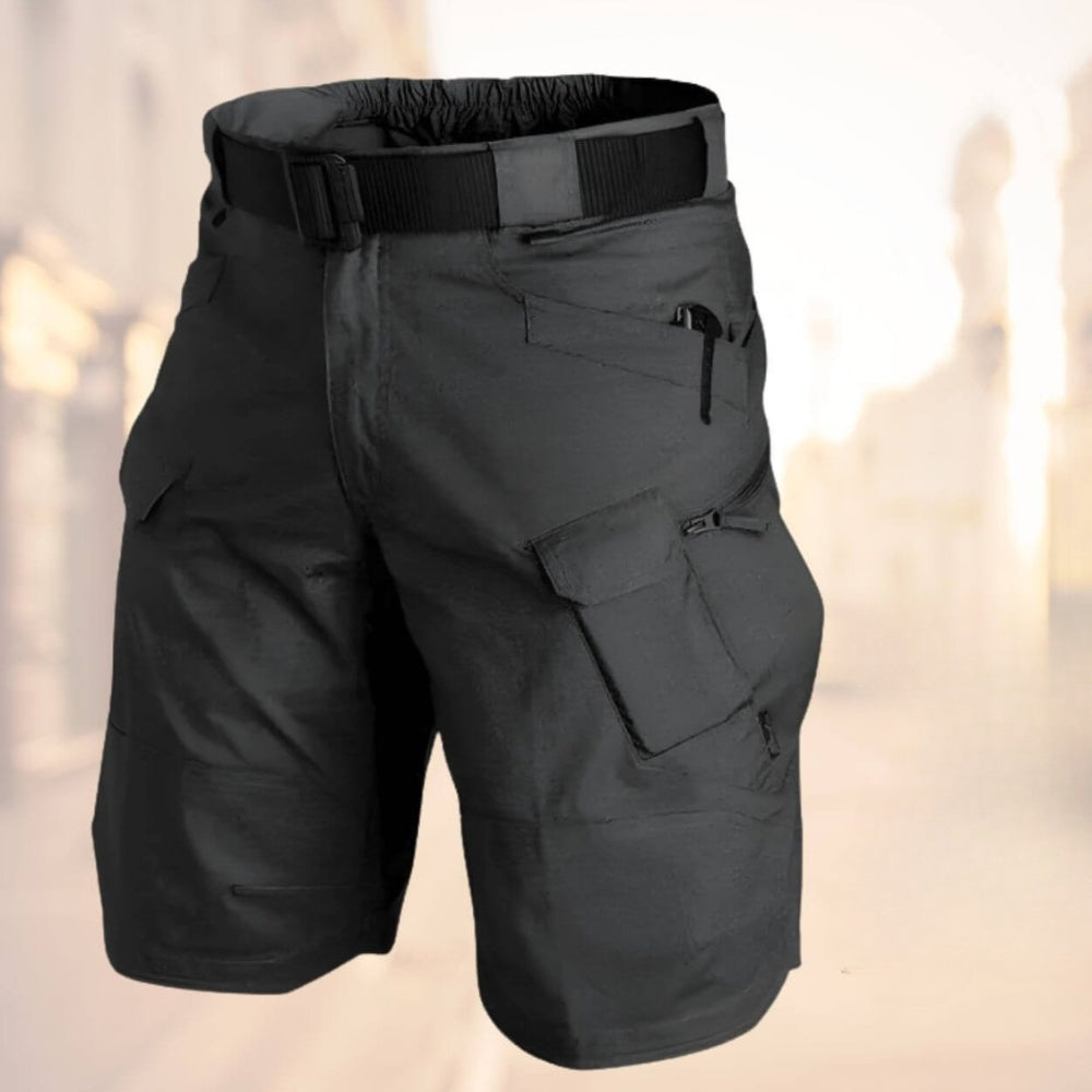 Men's Belted Knee-Length Cargo Shorts