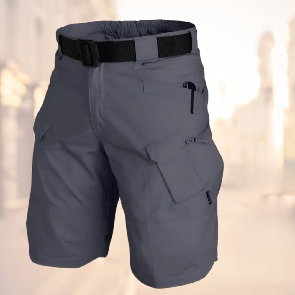 Men's Belted Knee-Length Cargo Shorts