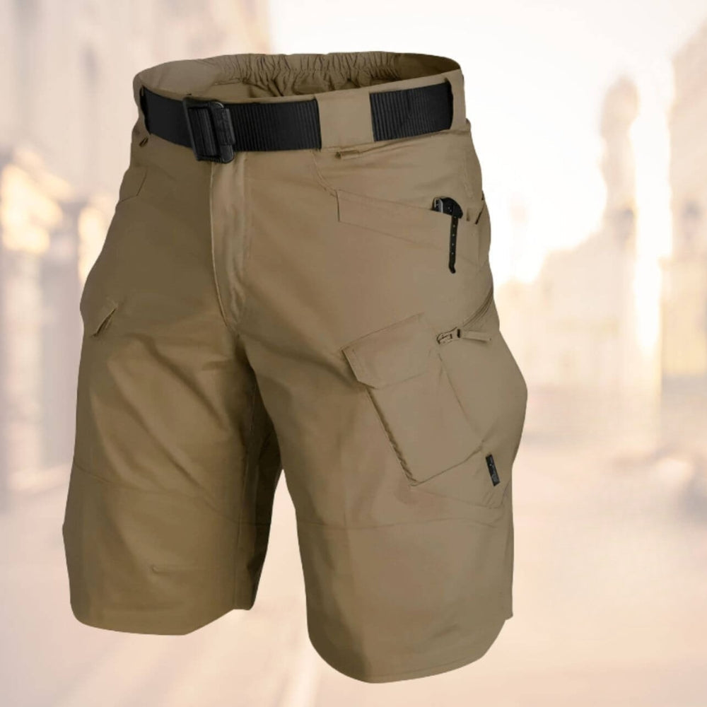 Men's Belted Knee-Length Cargo Shorts