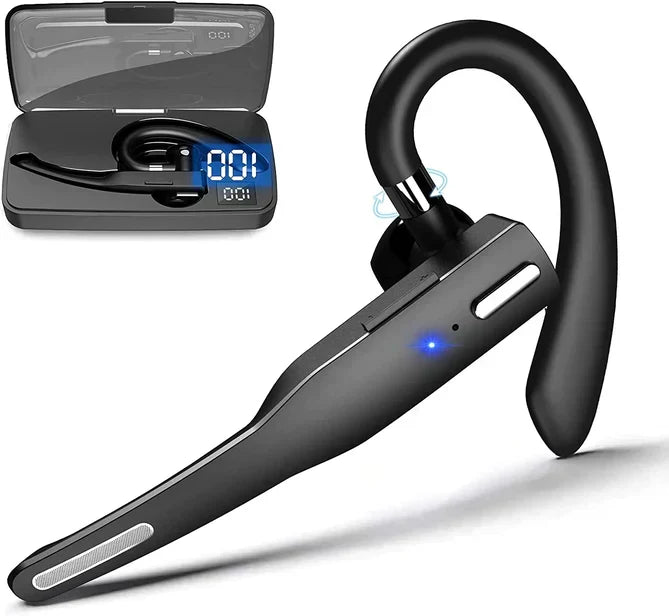 Men's Bluetooth 5.1 Ear Hook Headset with Dual Mic