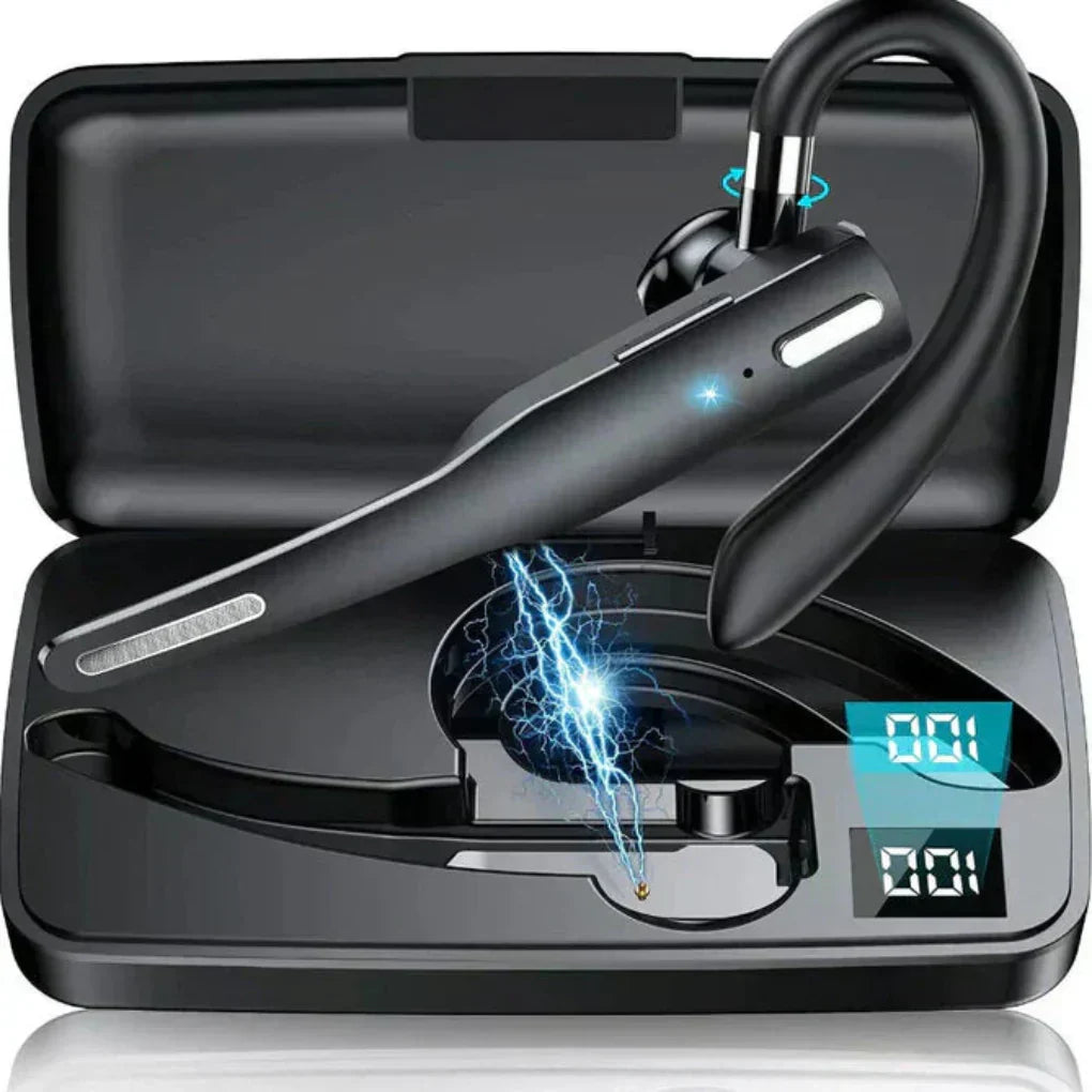Men's Bluetooth 5.1 Ear Hook Headset with Dual Mic