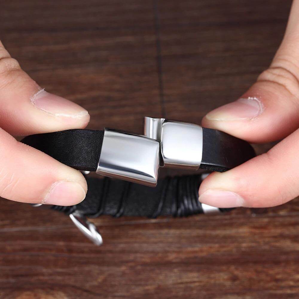 Men's Braided Leather Bracelet