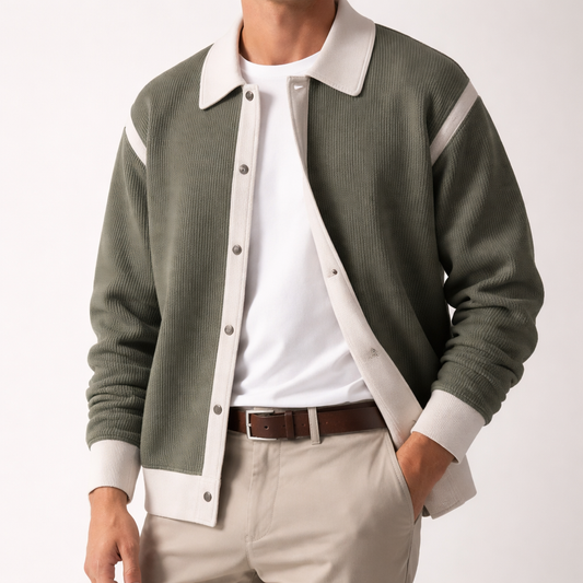 Men's Button-Down Varsity Jacket