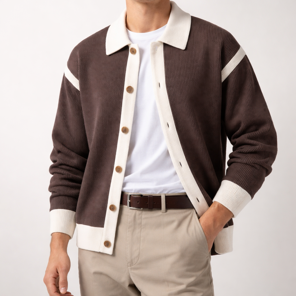 Men's Button-Down Varsity Jacket