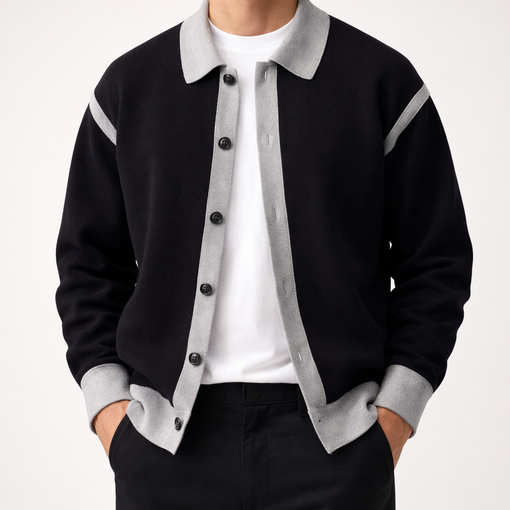 Men's Button-Down Varsity Jacket