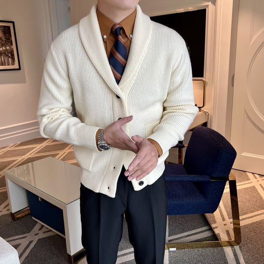 Men's Button-Front Knit Jacket