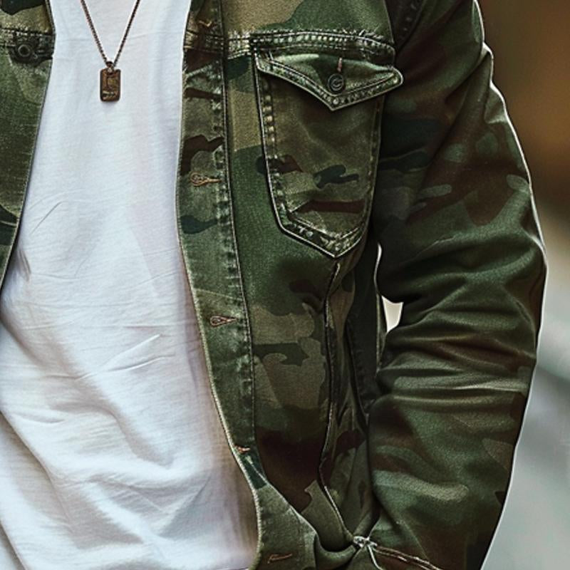 Men's Button-Up Camo Jacket