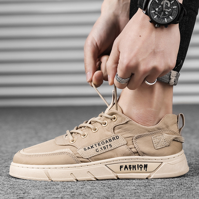 Men's Canvas Sneakers with Handmade Design