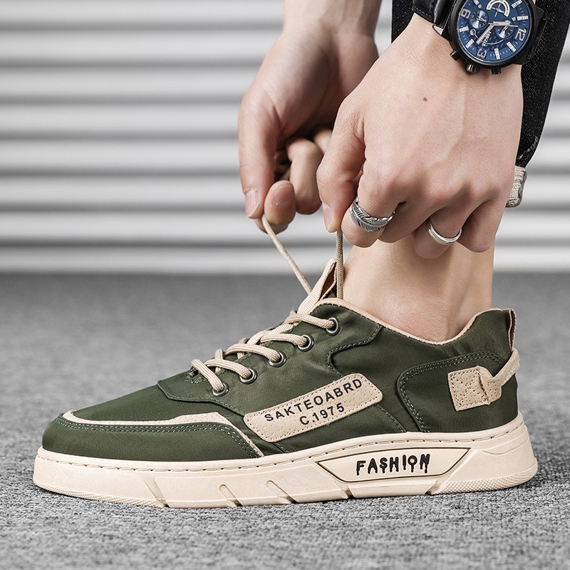 Men's Canvas Sneakers with Handmade Design