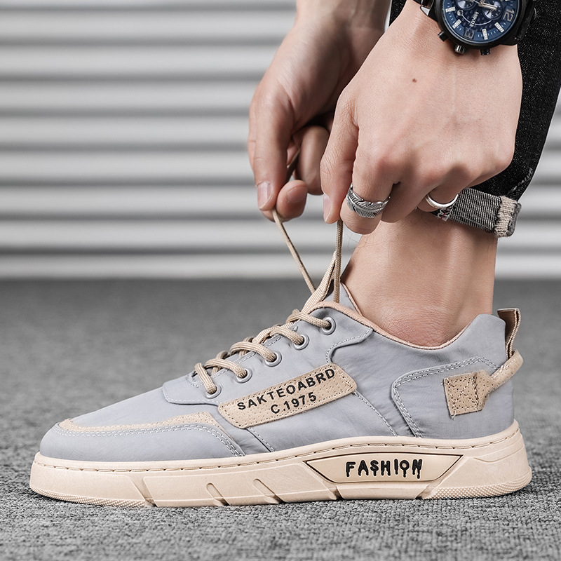 Men's Canvas Sneakers with Handmade Design