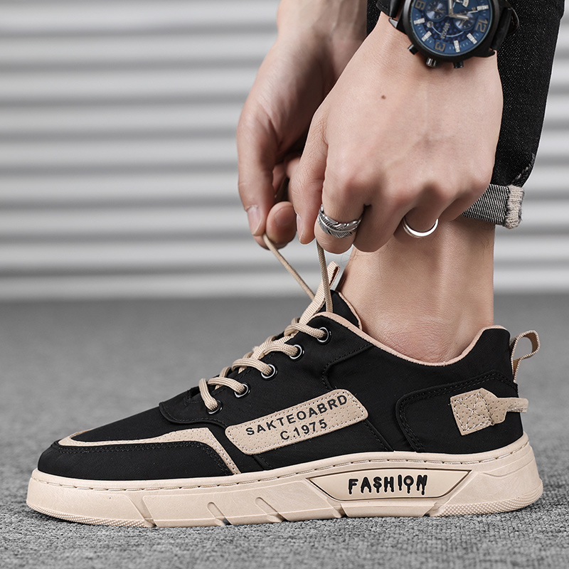 Men's Canvas Sneakers with Handmade Design