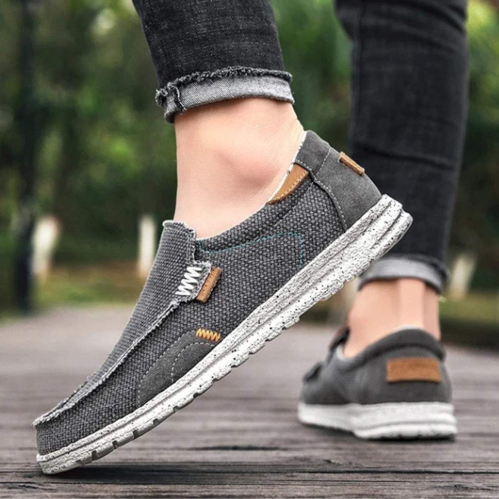 Men's Casual Canvas Shoes – Soft & Breathable Slip-Ons