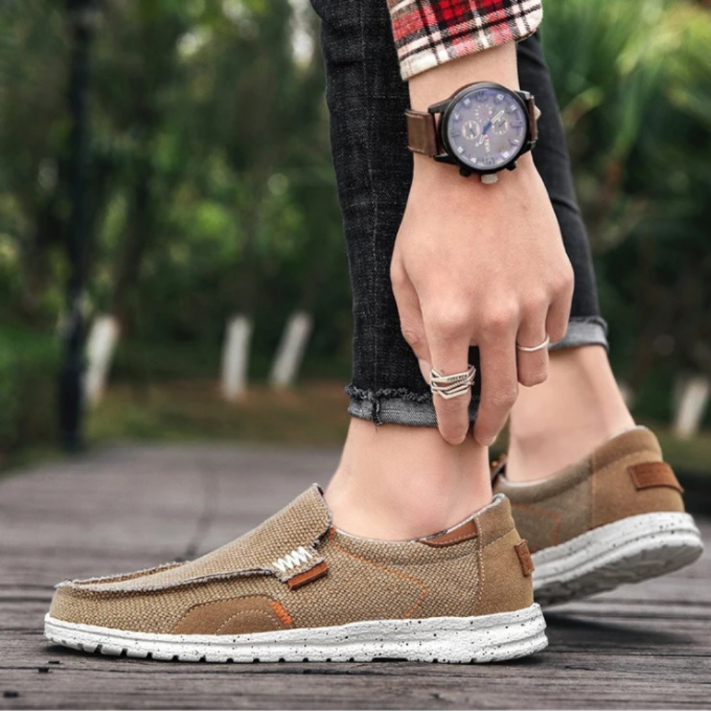 Men's Casual Canvas Shoes – Soft & Breathable Slip-Ons