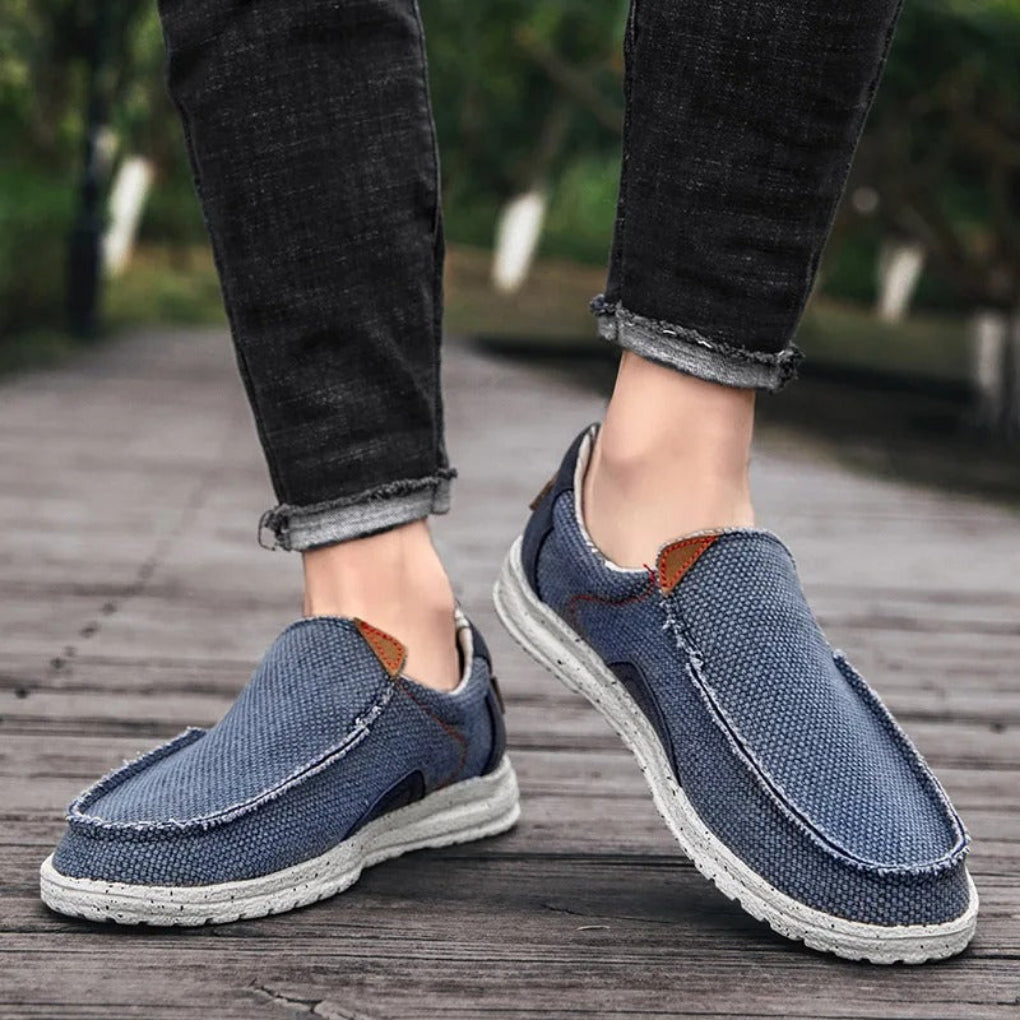 Men's Casual Canvas Shoes – Soft & Breathable Slip-Ons
