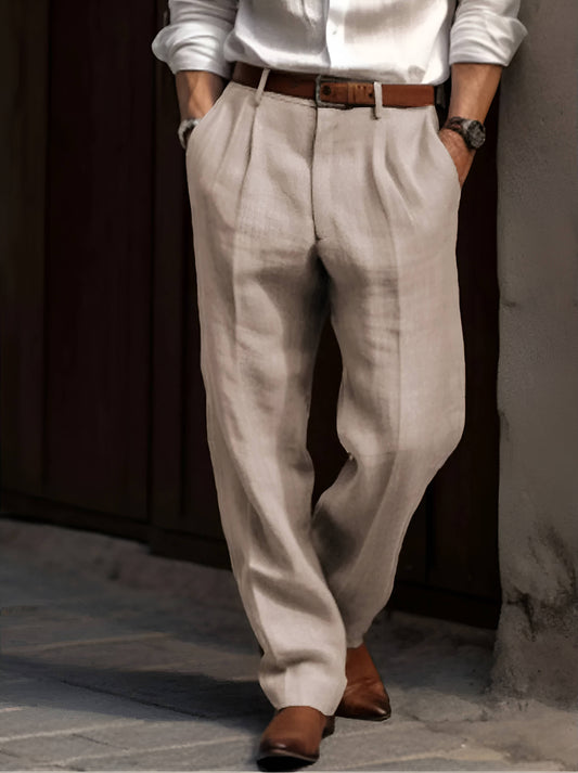 Men's Classic Pleated Trousers