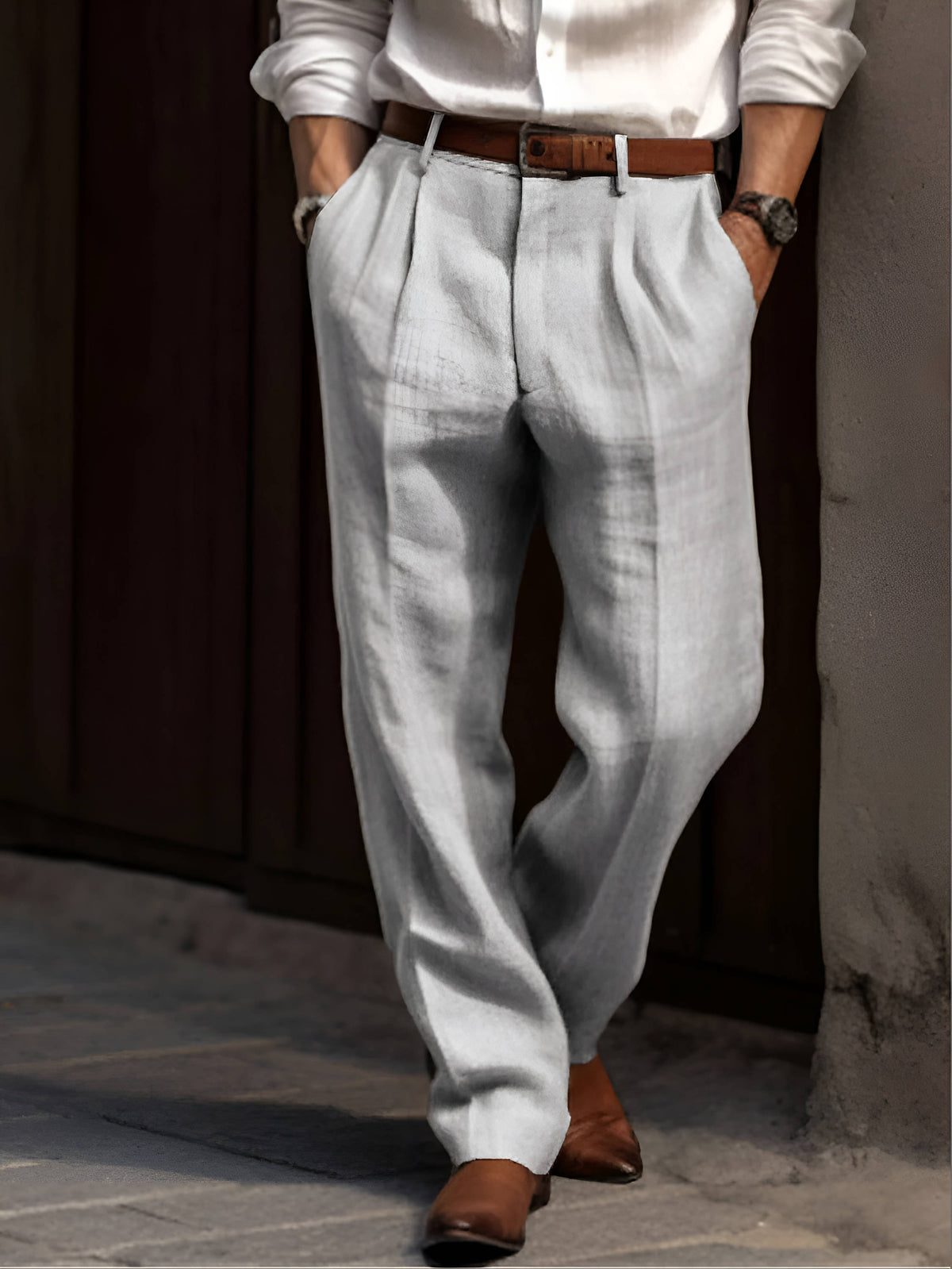 Men's Classic Pleated Trousers