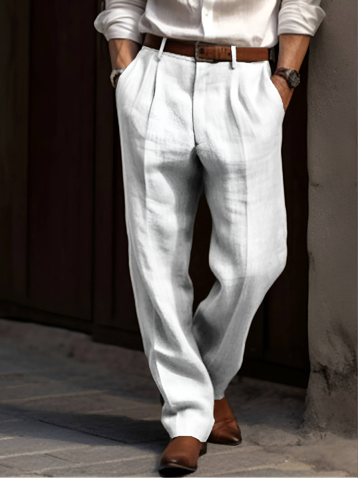 Men's Classic Pleated Trousers