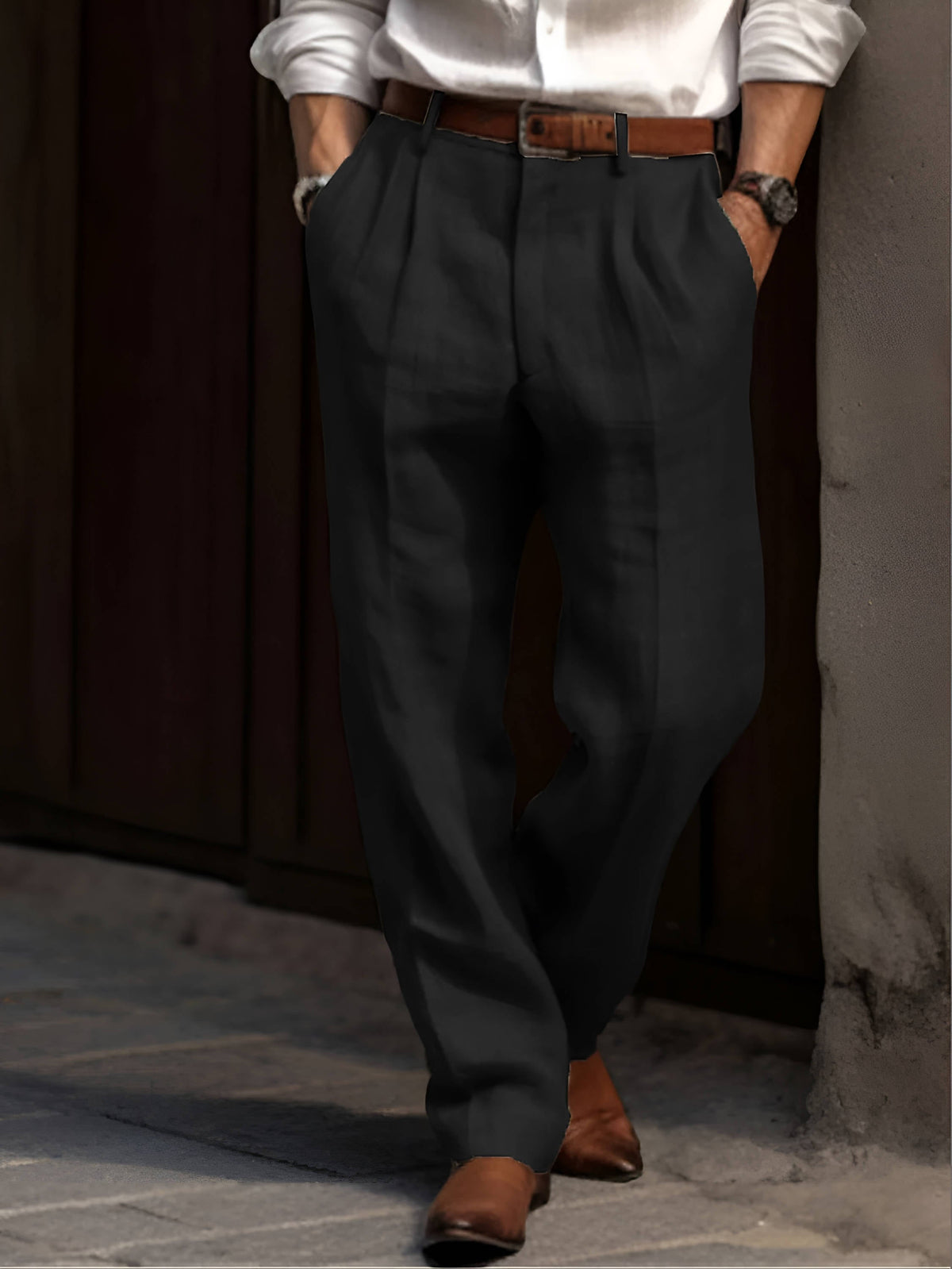 Men's Classic Pleated Trousers