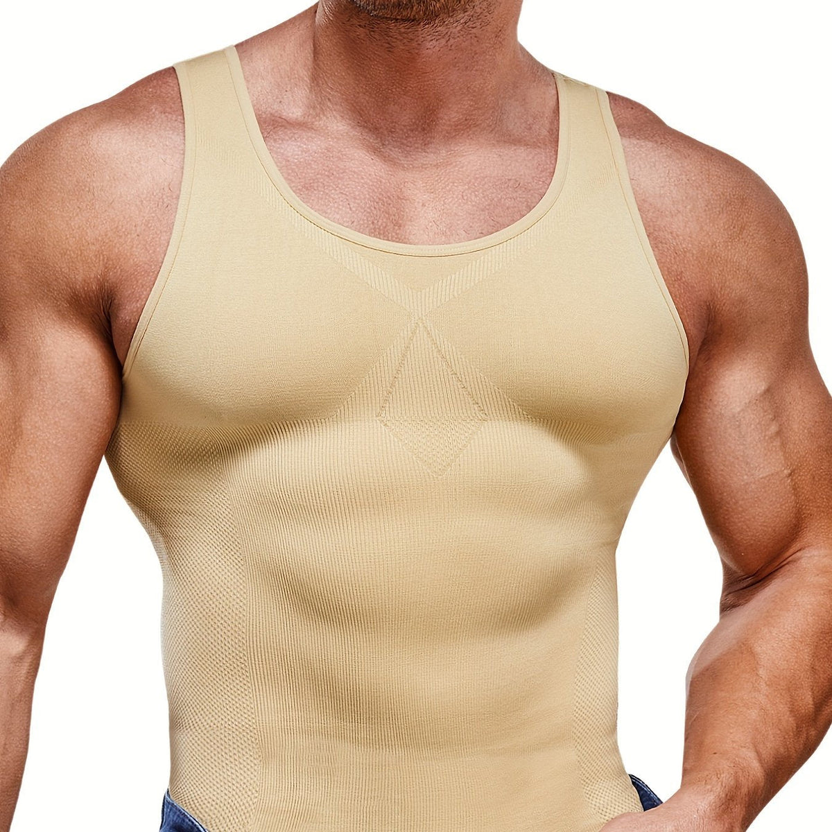 Men's Compression Tank Top | Form-Fitting Sleeveless Top | Defined Silhouette | Modern Everyday Look