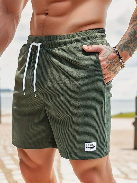 Men's Corduroy Drawstring Shorts
