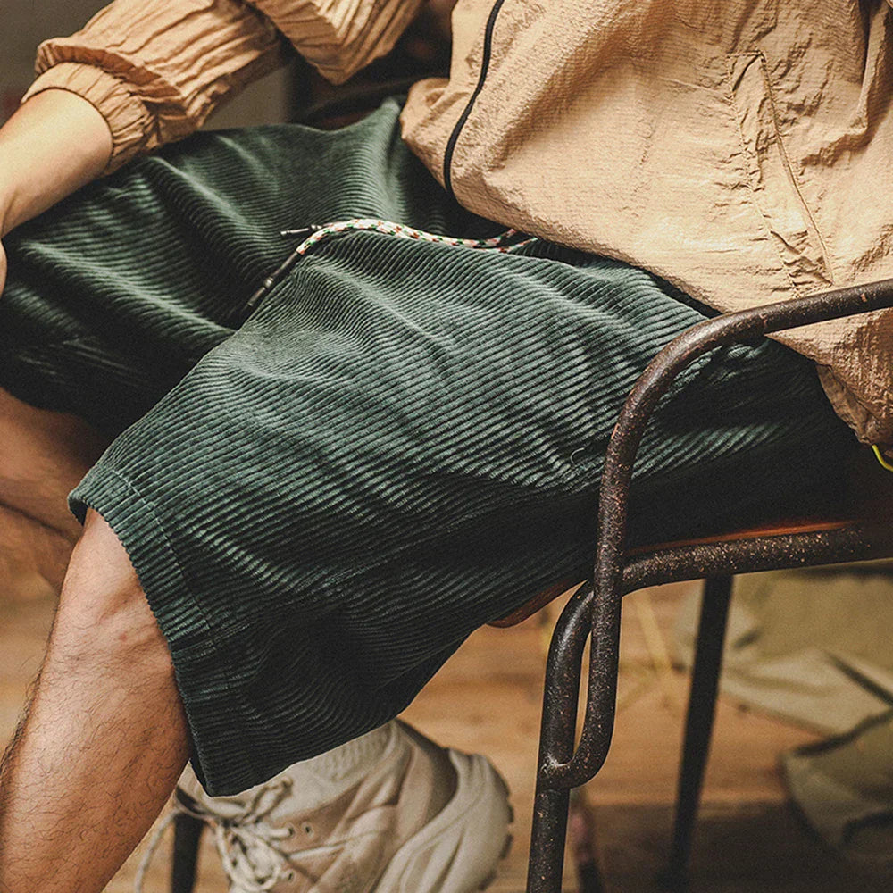 Men's Corduroy Drawstring Shorts