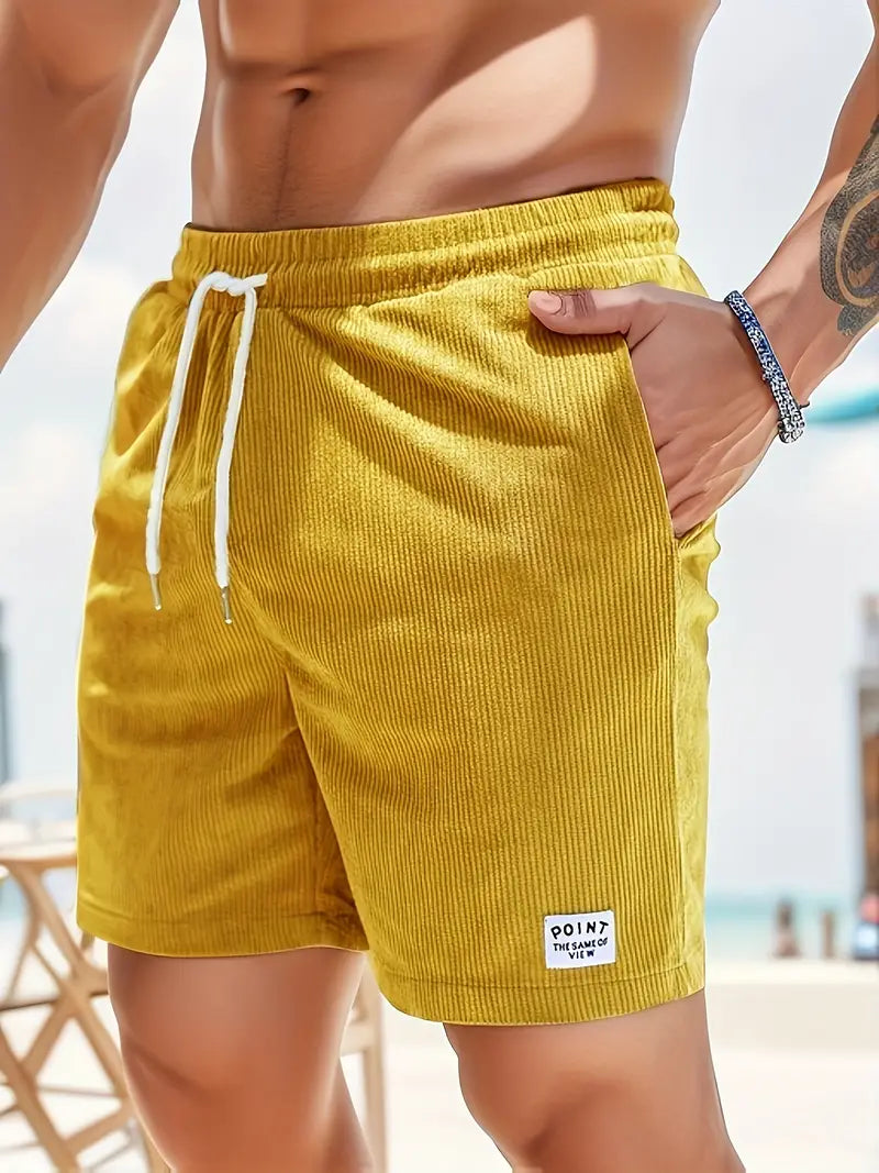 Men's Corduroy Drawstring Shorts