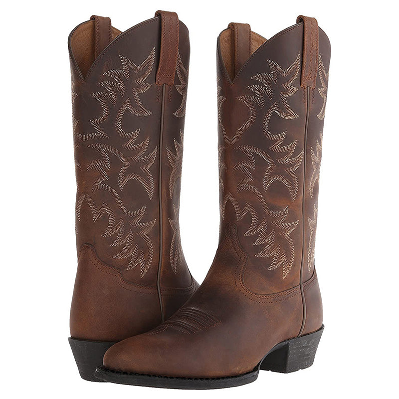 Men's Cowboy Boots - Black & Brown