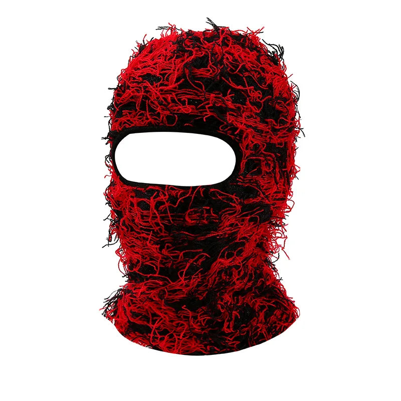 Men's Distressed Camouflage Full Face Mask Warm Winter Ski Balaclava