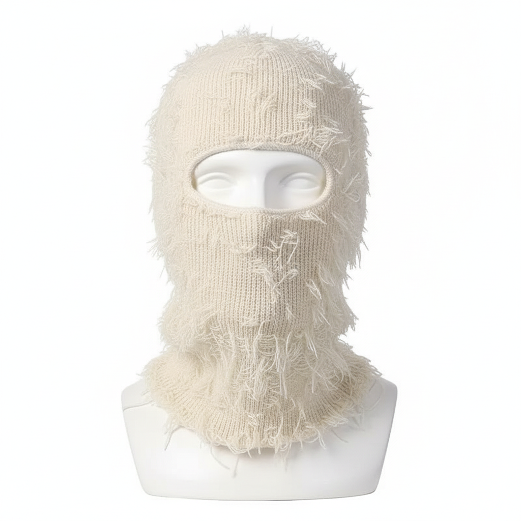 Men's Distressed Camouflage Full Face Mask Warm Winter Ski Balaclava