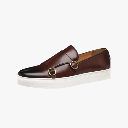 Men's Double Monk Strap Slip-On Sneakers