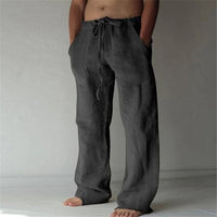 Men's Drawstring Wide Leg Trousers