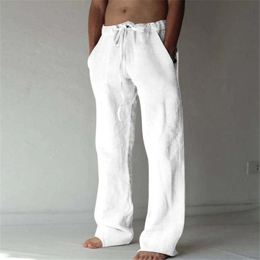 Men's Drawstring Wide Leg Trousers