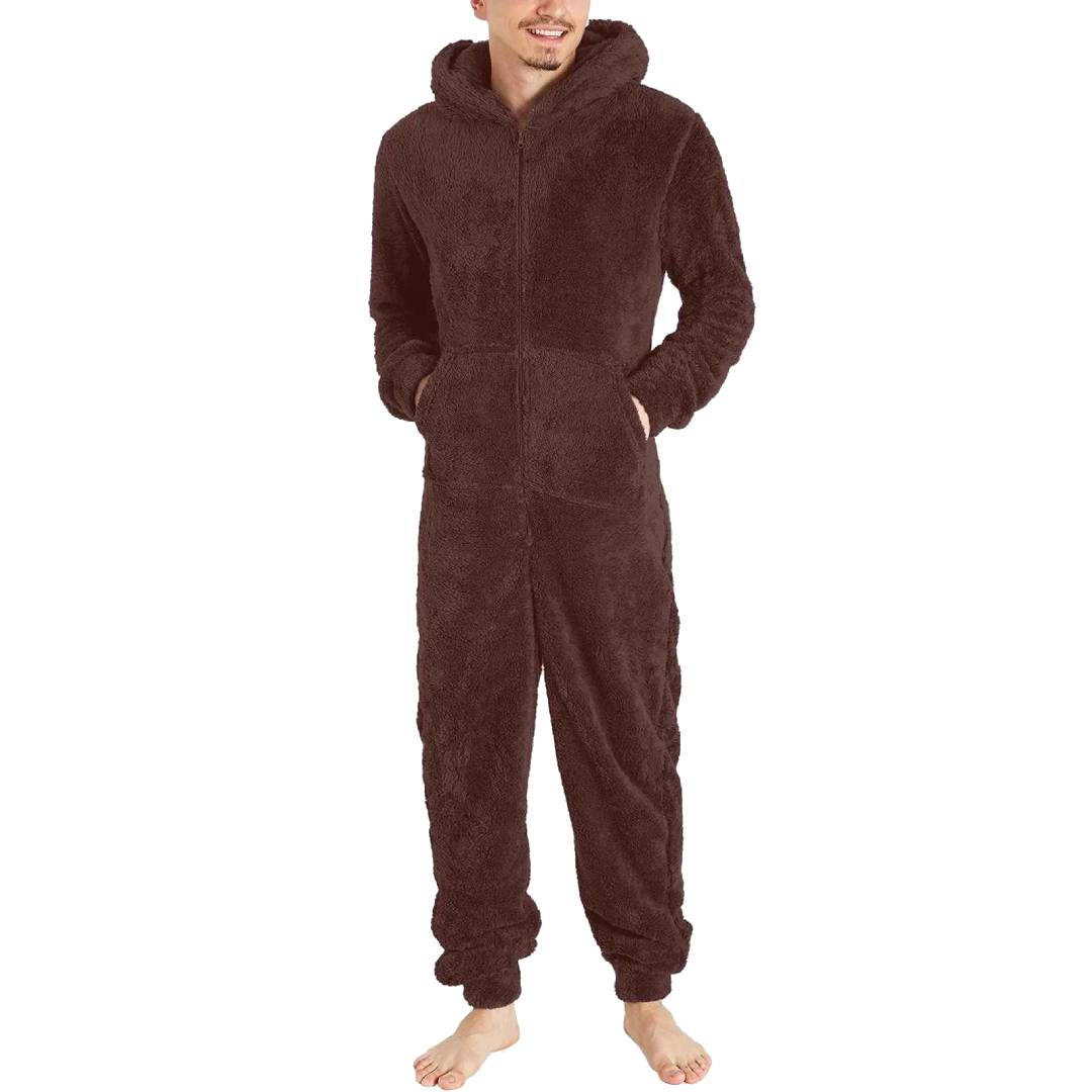 Men's Fleece Onesie - Warm and Comfortable Jumpsuit