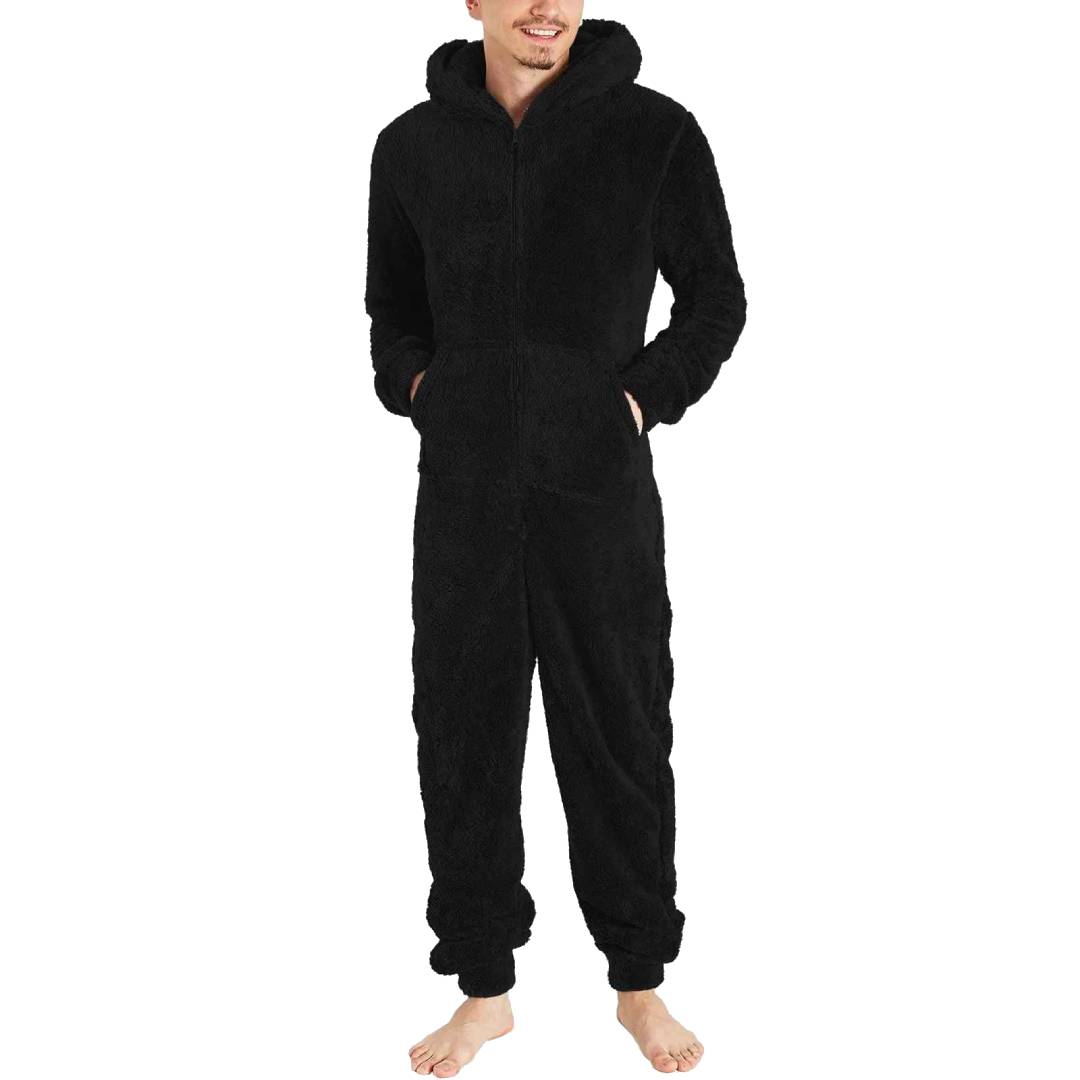 Men's Fleece Onesie - Warm and Comfortable Jumpsuit