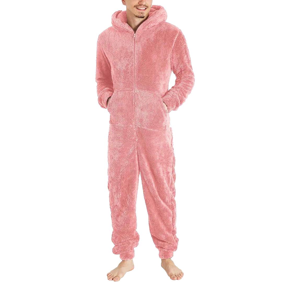 Men's Fleece Onesie - Warm and Comfortable Jumpsuit