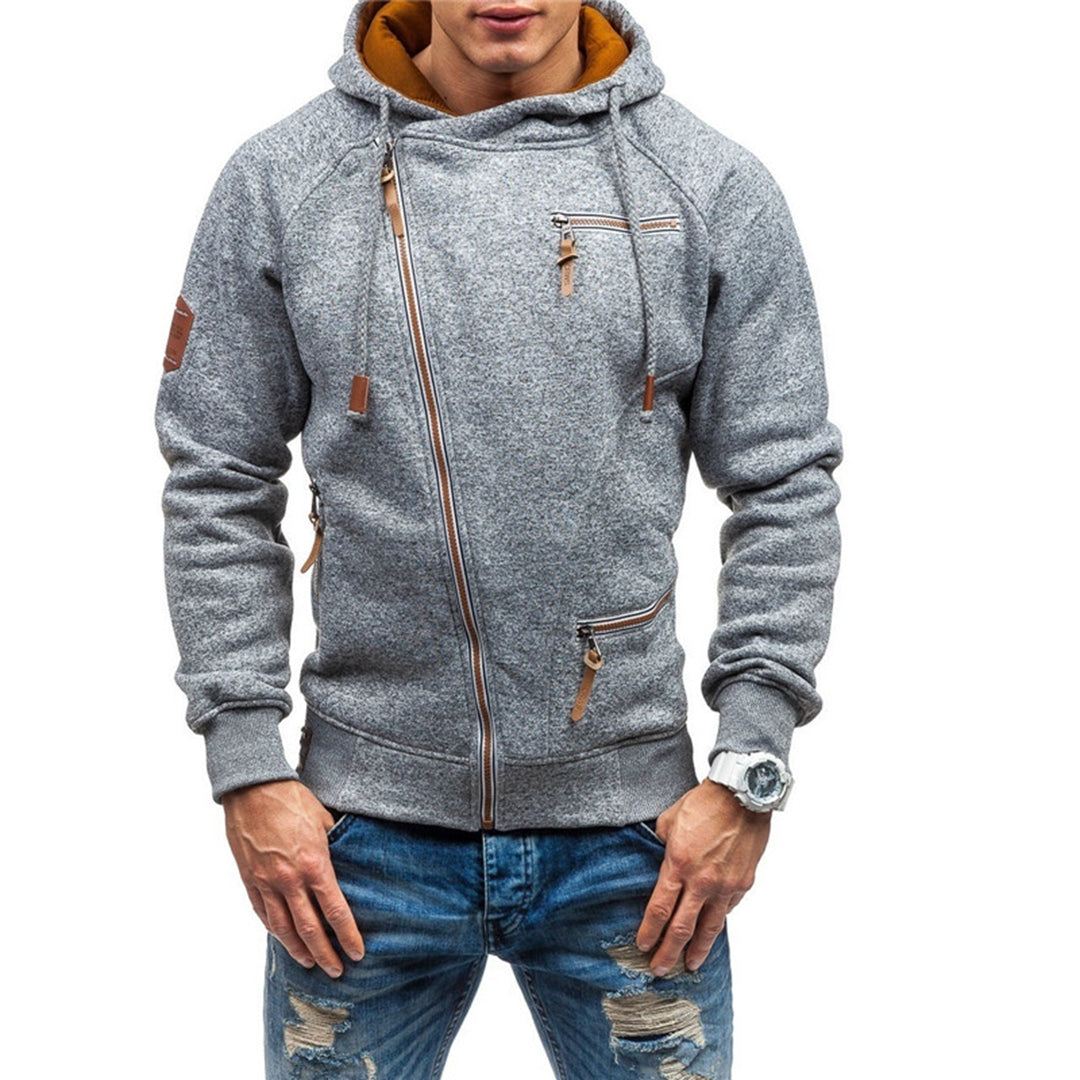 Men's Fleece Zip-Up Hooded Jacket