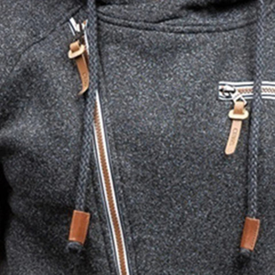 Men's Fleece Zip-Up Hooded Jacket