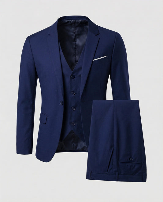 Men's Formal Three-Piece Suit for Business & Events
