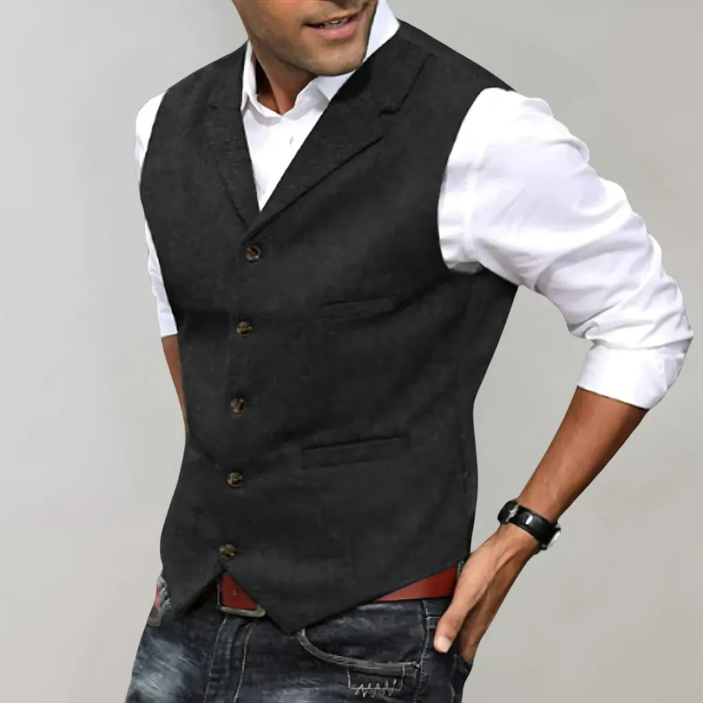 Men's Herringbone Suit Vest