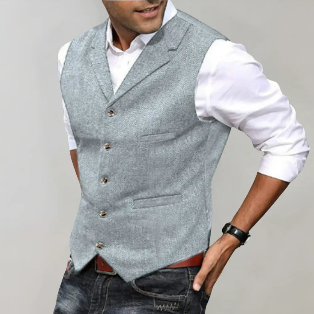 Men's Herringbone Suit Vest