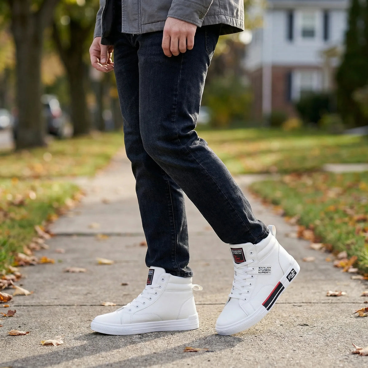 Men's High-Top Lace-Up Sneakers