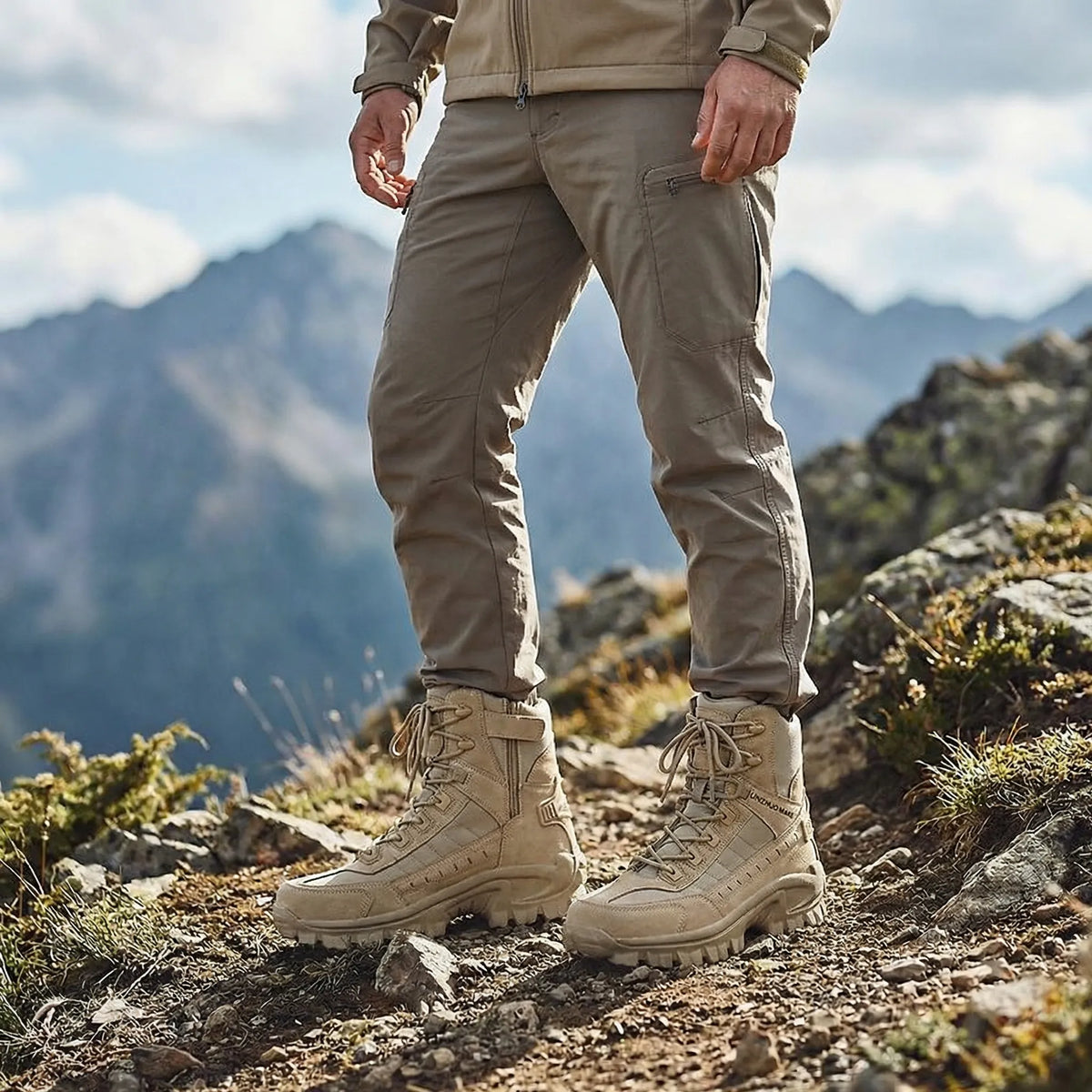 Men's High-Top Lace-Up Tactical Boots