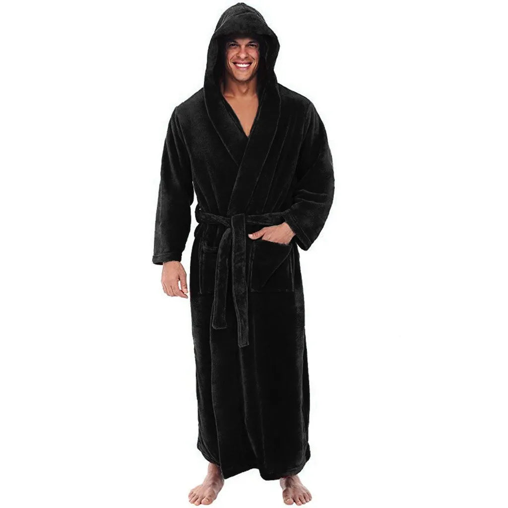 Men's Hooded Fleece Robe