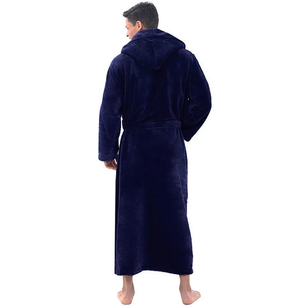 Men's Hooded Fleece Robe