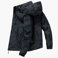 Men's Hooded Ski Jacket with Elastic Cuffs
