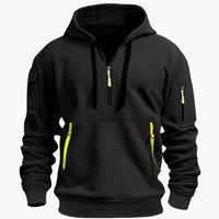 Men's Hoodie with Adjustable Hood and Zipper Pockets