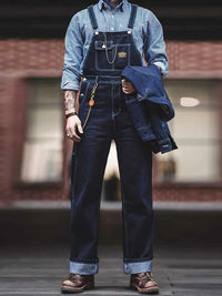 Men's Indigo Denim Overalls | Comfort and Durability