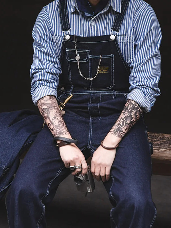 Men's Indigo Denim Overalls | Comfort and Durability