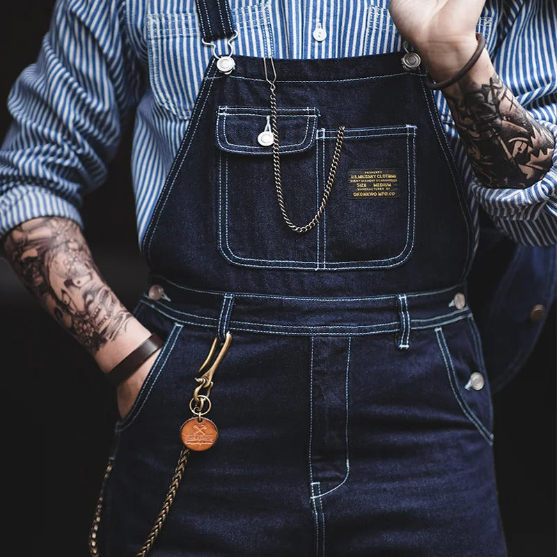 Men's Indigo Denim Overalls | Comfort and Durability